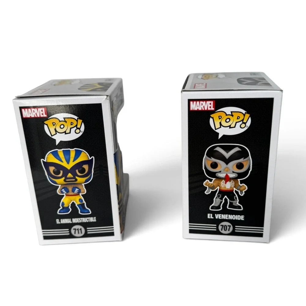 Funko Pop Marvel Lucha Libre Venom Wolverine Lot #707 #711 New in Box